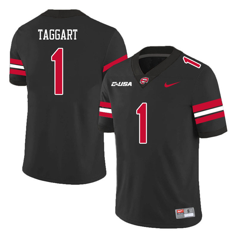 Western Kentucky Hilltoppers #1 Willie Taggart College Football Jerseys Stitched Sale-Black